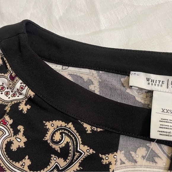 NWT White House Black Market Paisley Dress, Size XXS - Picture 7 of 10